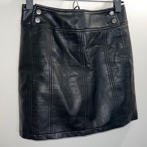 Free People skirt black patent leather